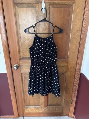 Charlotte Russe Black Dress with White Polka Dots